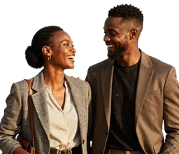 A happy couple who met on Hubayo