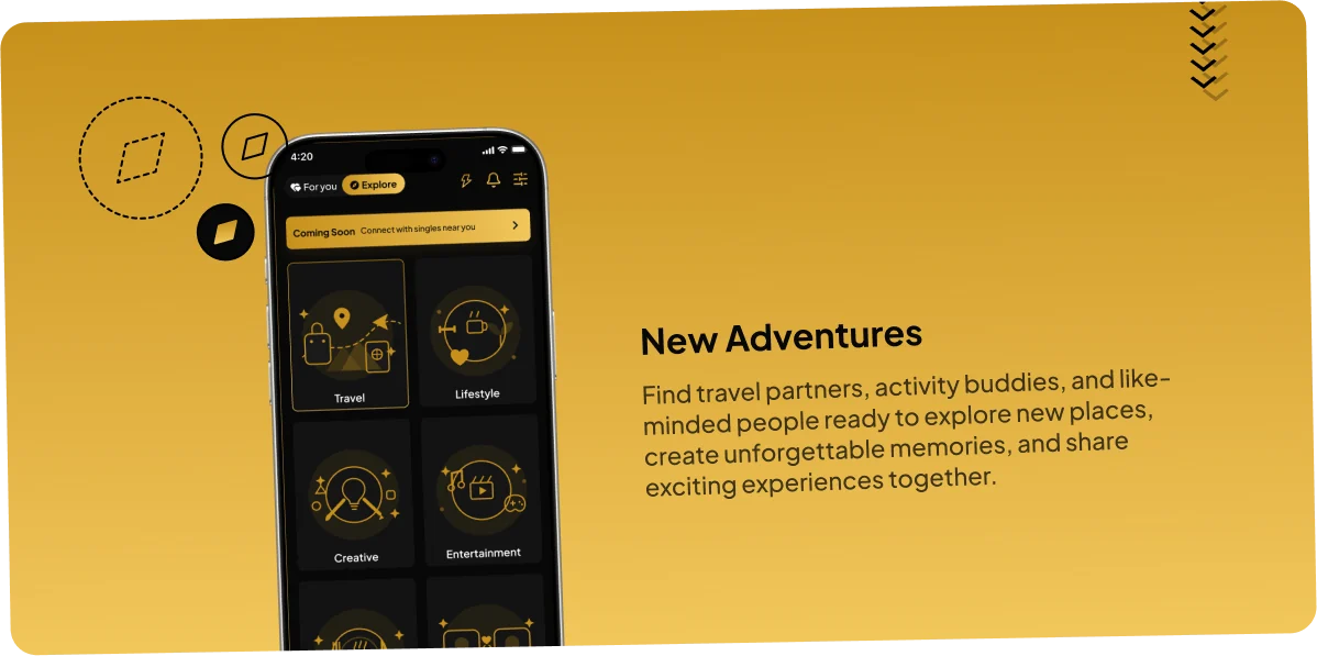 New Adventures — find travel partners and activity buddies