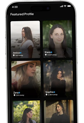 Featured profiles in the Hubayo app